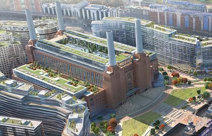 Battersea Power Station View  Aerial