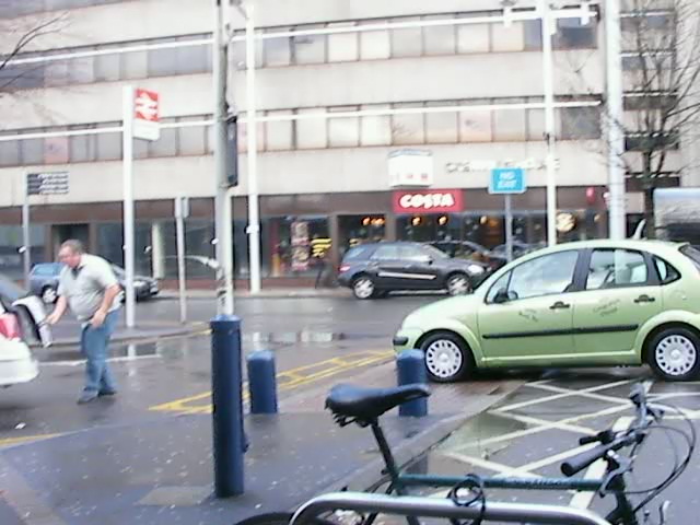 Citroen Desire EV in front of Southampton BR Station