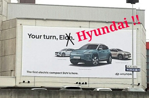 Hyundai-Kona 18600 total vTesla-Elon-Musk 5000 week 